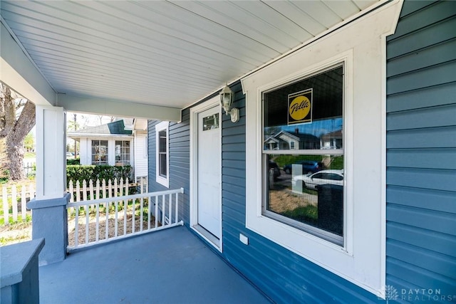 view of patio with covered porch