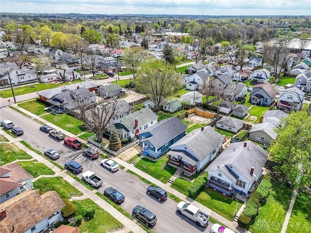 bird's eye view featuring a residential view