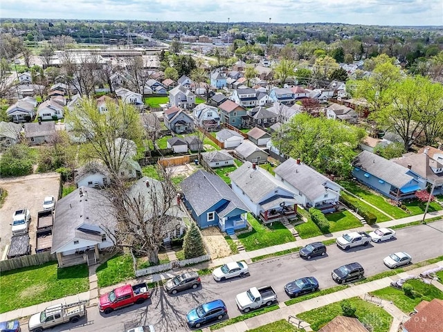 drone / aerial view with a residential view