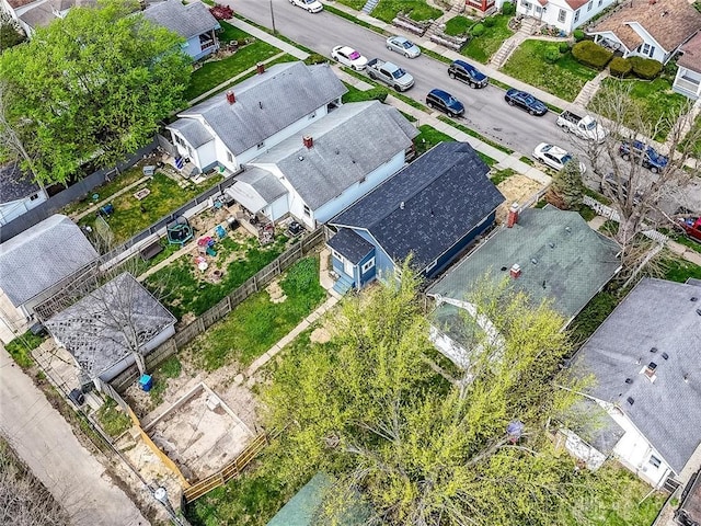 bird's eye view with a residential view