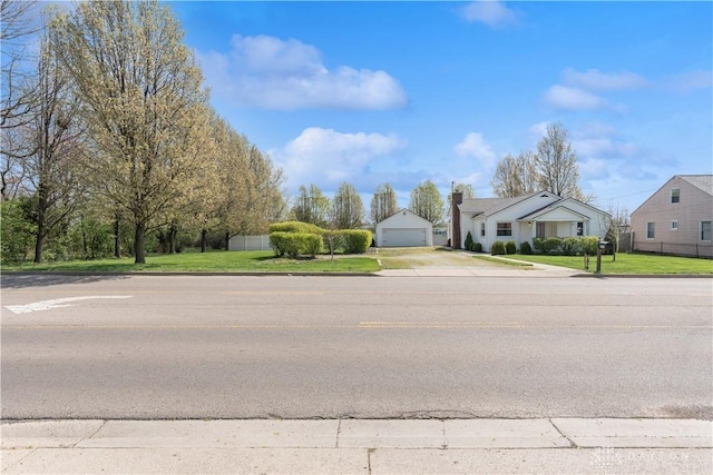 view of street featuring curbs