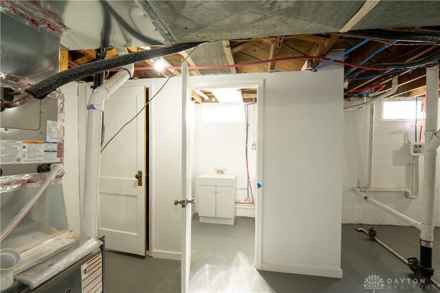 4035 Myron Ave, Dayton, OH 45416 - below grade area featuring plenty of natural light and a sink