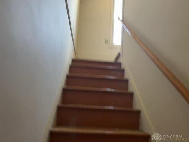 view of stairway