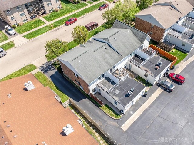 aerial view with a residential view