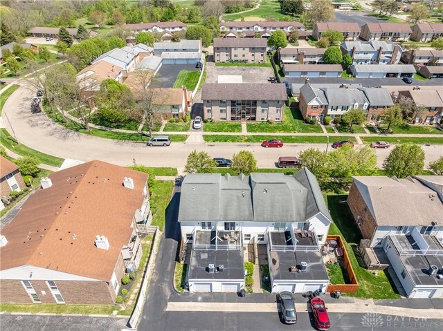 aerial view with a residential view