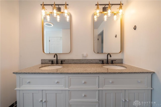 4100 Joshane St, Springfield, OH 45502 - bathroom with double vanity and a sink
