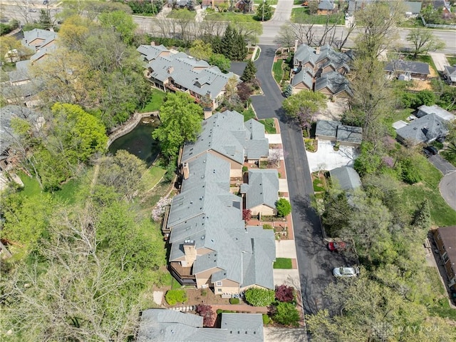 bird's eye view with a residential view