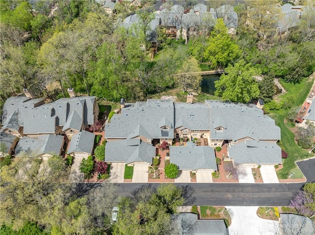 bird's eye view with a residential view