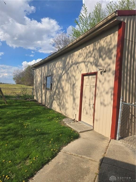 exterior space featuring fence