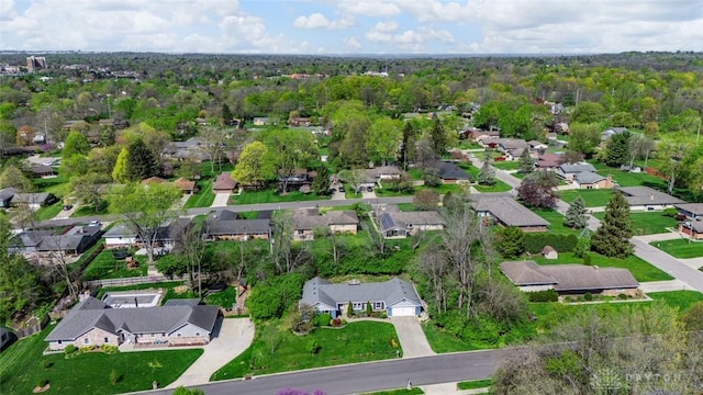 drone / aerial view featuring a residential view