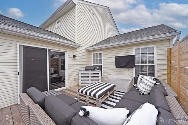 171 Pleasant Hill Blvd, Franklin, OH 45005 - deck featuring fence and an outdoor living space