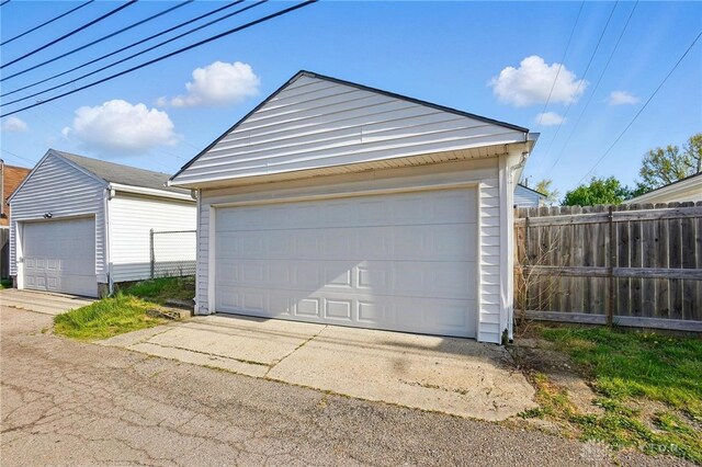 1708 Patterson Rd, Dayton, OH 45420 - detached garage featuring fence