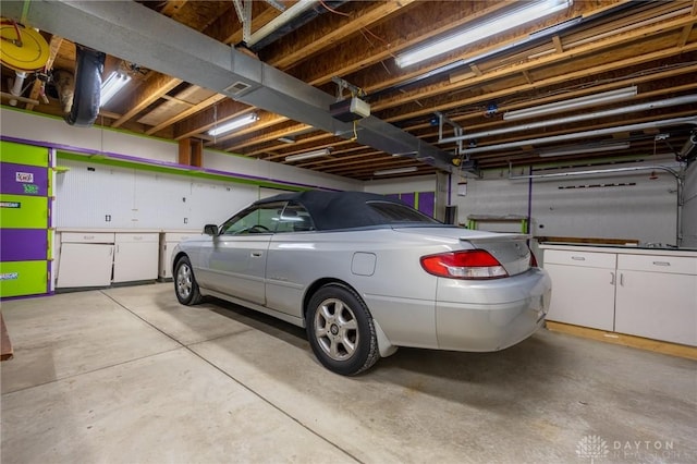 parking garage with a garage door opener