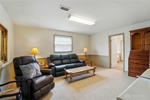 5017 Ackerman Blvd, Kettering, OH 45429 - living room with wainscoting and carpet