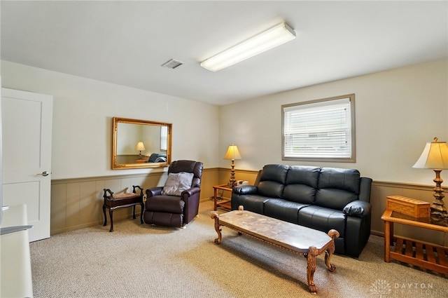 5017 Ackerman Blvd, Kettering, OH 45429 - carpeted living area featuring wainscoting