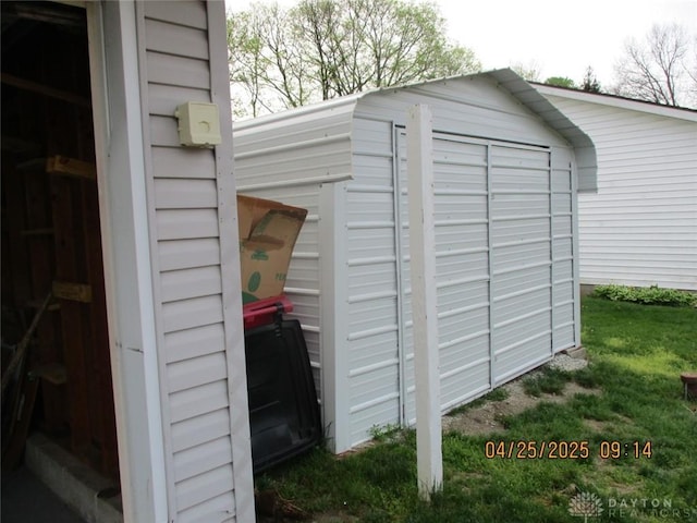 view of shed