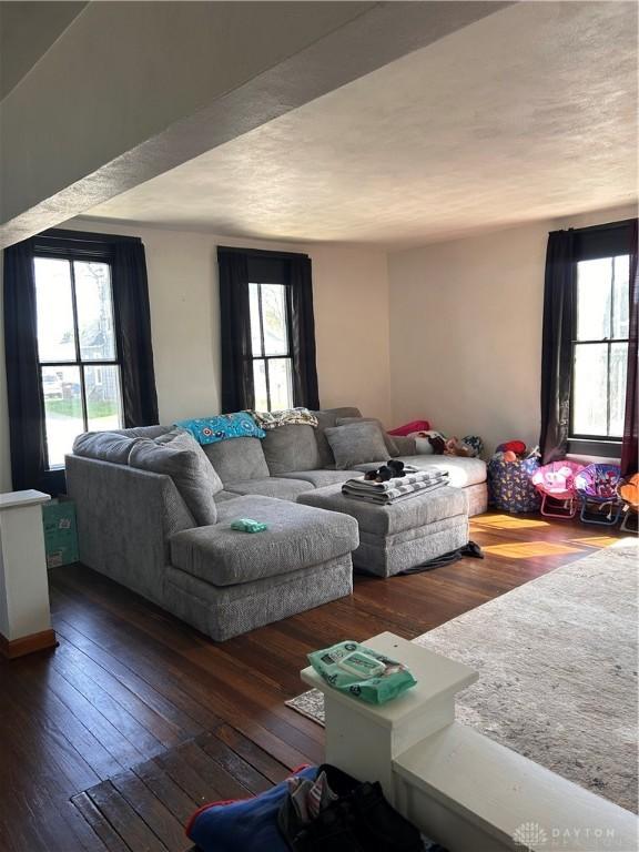 32 W 3rd St, West Alexandria, OH 45381 - living area featuring hardwood / wood-style floors and healthy amount of natural light