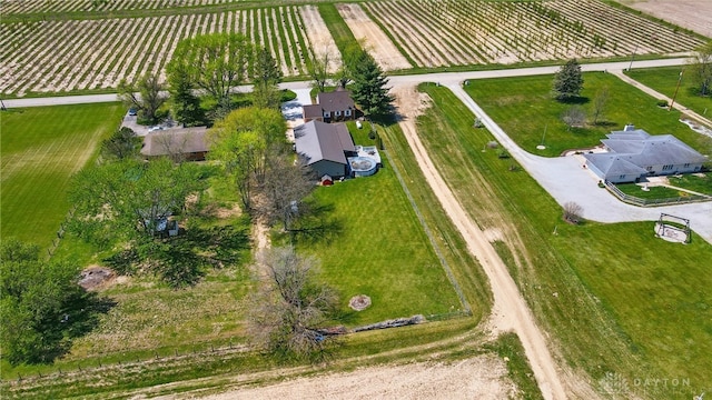 drone / aerial view featuring a rural view