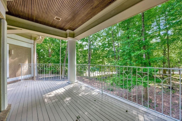 view of wooden terrace
