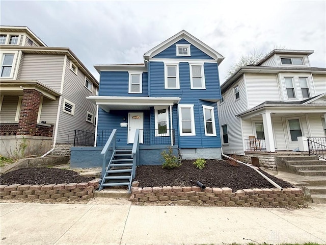 view of front of home with covered porch