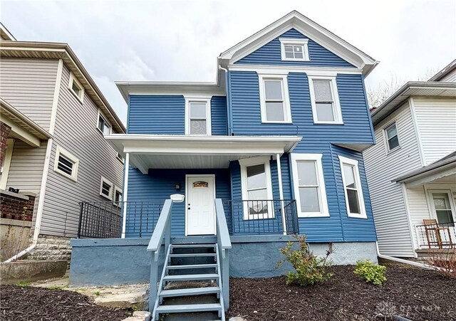 view of front of home with a porch