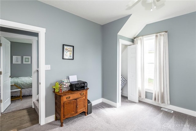 14 Clemens Ave, Jamestown Vlg, OH 45335 - interior space with light colored carpet, visible vents, a ceiling fan, and baseboards