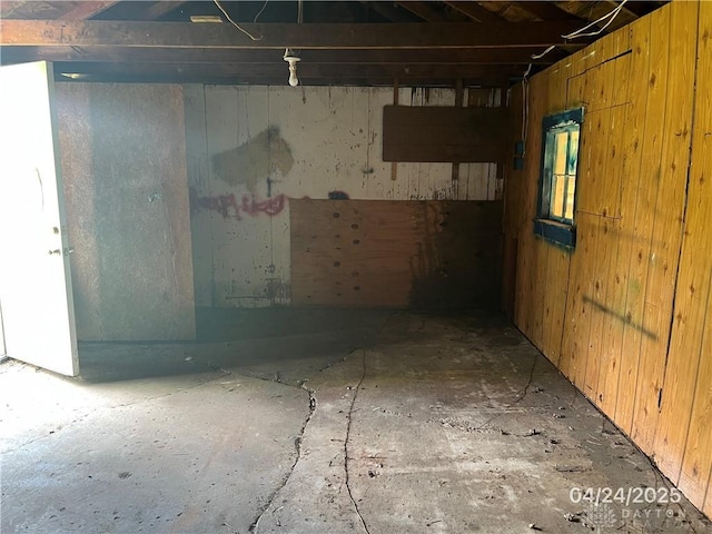view of basement