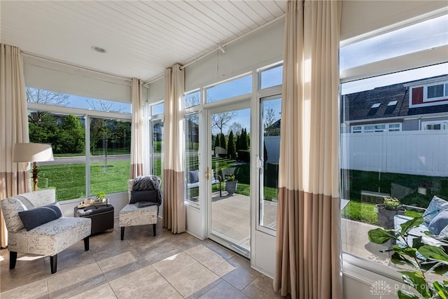 view of sunroom