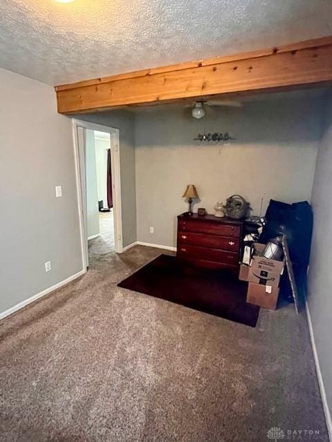 1331 Malden Ave, Springfield, OH 45504 - carpeted living area featuring a textured ceiling and baseboards