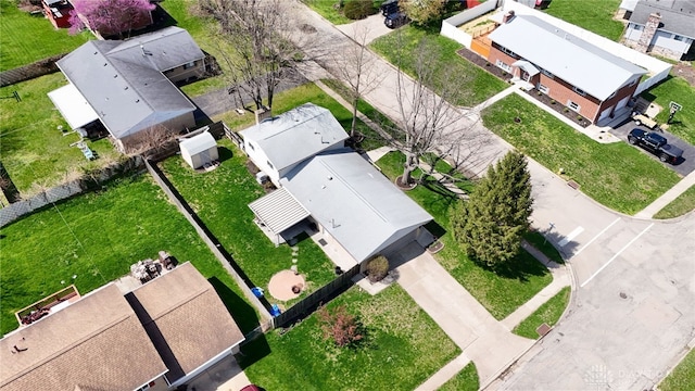 bird's eye view with a residential view