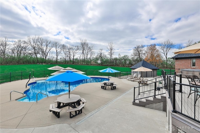7177 Paul Ln, Liberty Twp, OH 45044 - community pool featuring a yard, a patio area, and fence