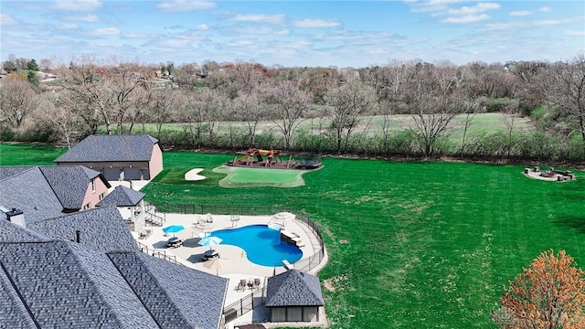 7177 Paul Ln, Liberty Twp, OH 45044 - view of pool featuring a patio, fence, a fenced in pool, and a yard
