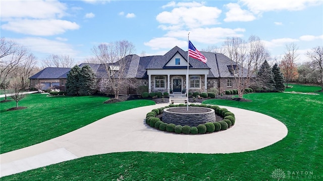 7177 Paul Ln, Liberty Twp, OH 45044 - view of front of home featuring a front lawn and stone siding