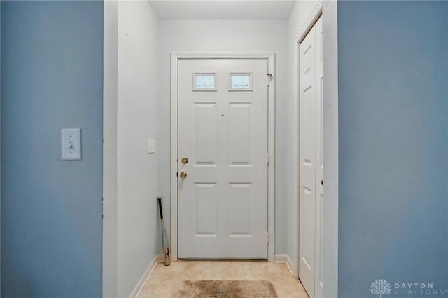 entryway with baseboards