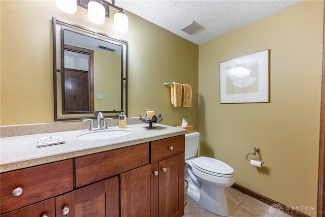 9168 Woodstream Ln, Washington Twp, OH 45458 - half bath featuring vanity, tile patterned flooring, and a textured ceiling