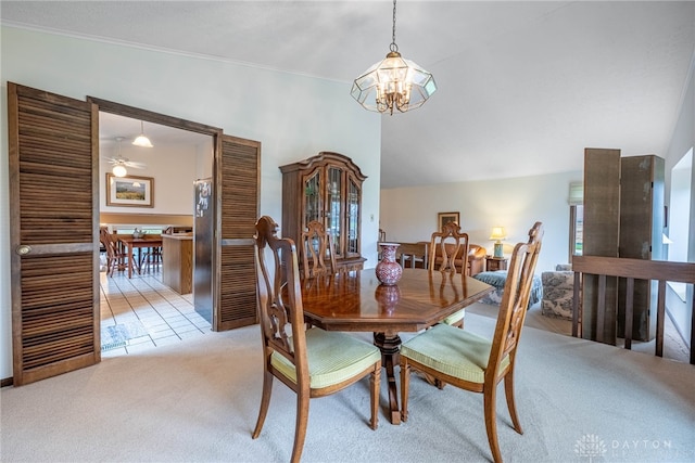 9168 Woodstream Ln, Washington Twp, OH 45458 - dining room with a chandelier, light colored carpet, and ornamental molding