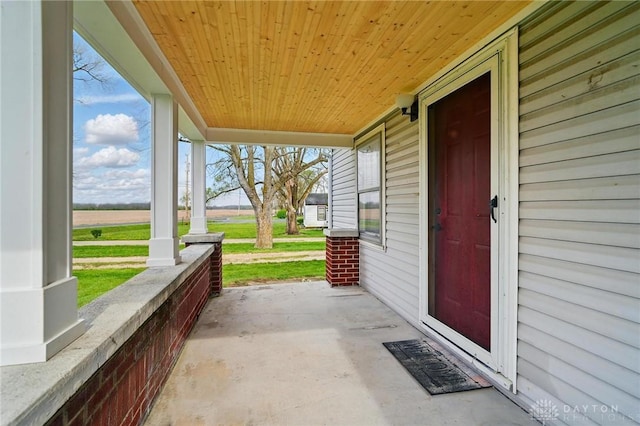 view of patio with covered porch