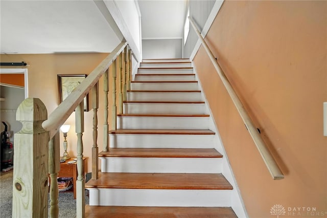view of stairway