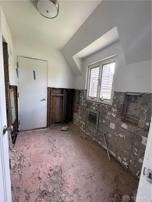 bonus room with heating unit