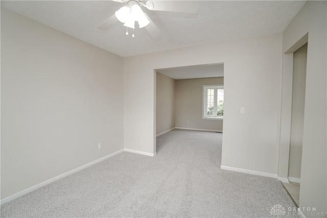 8500 Crestmont Dr, West Chester, OH 45069 - empty room with light carpet and a ceiling fan
