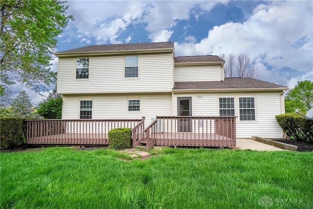 8500 Crestmont Dr, West Chester, OH 45069 - back of house with a deck and a lawn