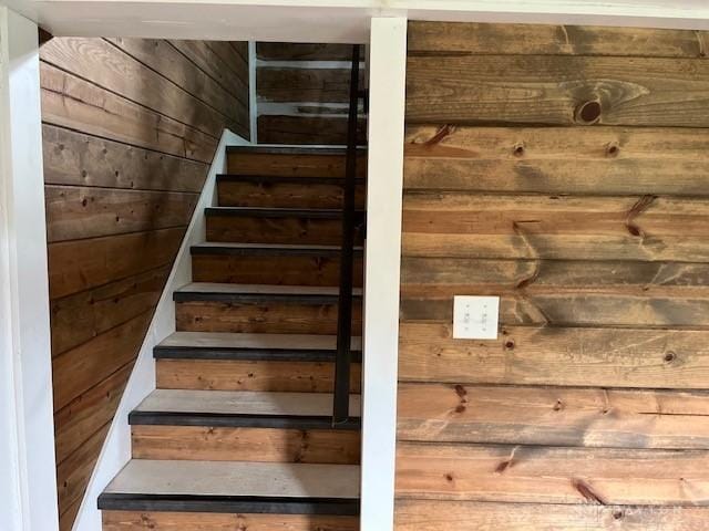 3668 Concord Fairhaven Rd, Eaton, OH 45320 - staircase featuring wooden walls