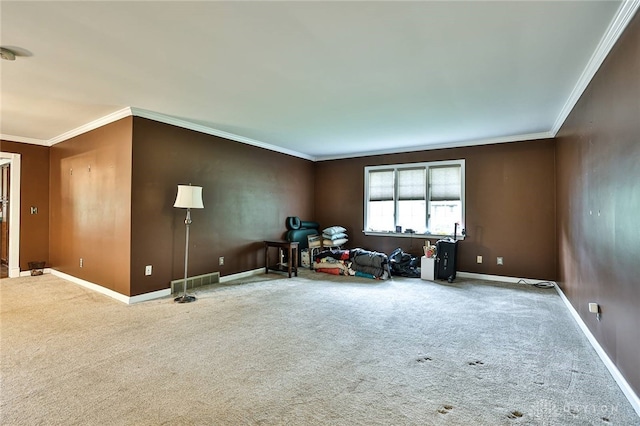 10699 Hamilton Ave, Cincinnati, OH 45231 - carpeted empty room featuring crown molding and baseboards