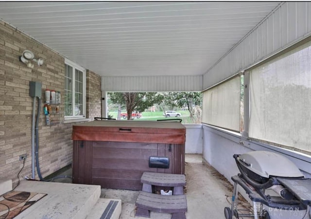 10699 Hamilton Ave, Cincinnati, OH 45231 - view of patio / terrace featuring a hot tub and area for grilling
