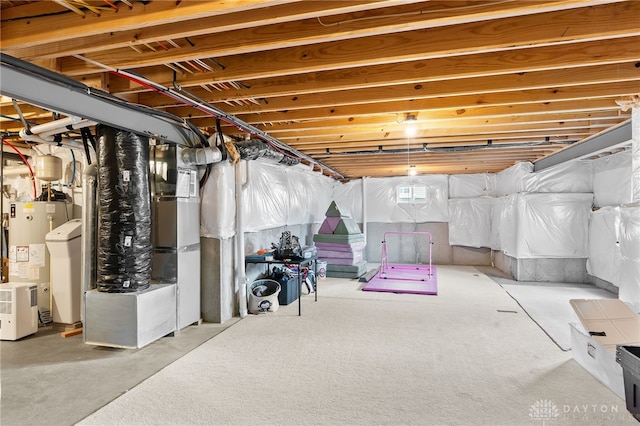 1621 Stonebury Ct, Xenia, OH 45385 - below grade area with gas water heater