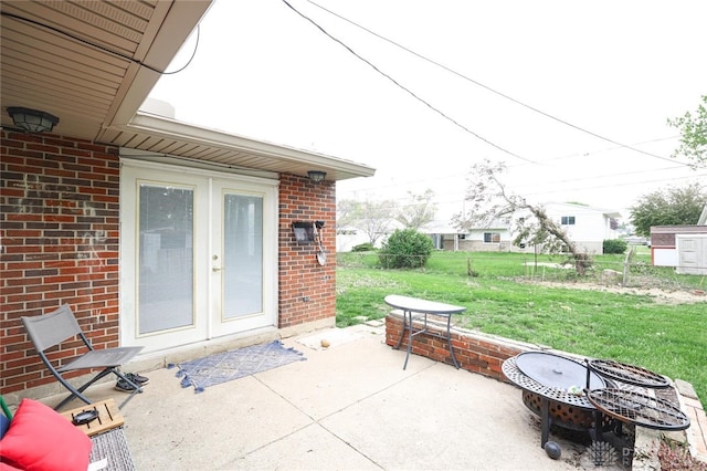 509 Hamilton Ave, New Carlisle, OH 45344 - view of patio featuring french doors