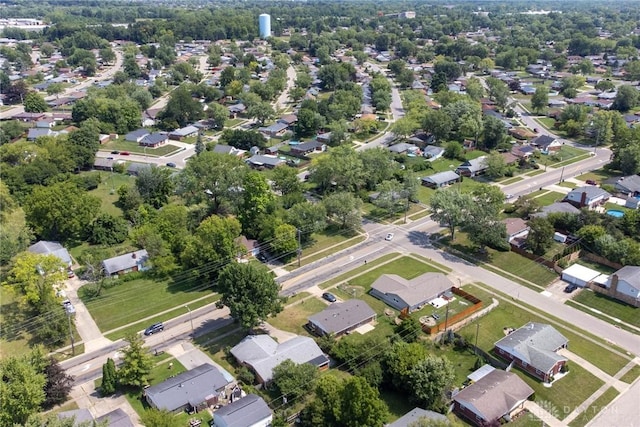 aerial view featuring a residential view