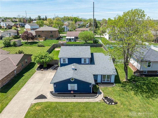 birds eye view of property featuring a residential view
