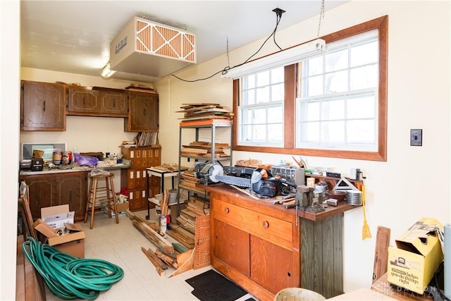 kitchen with light floors