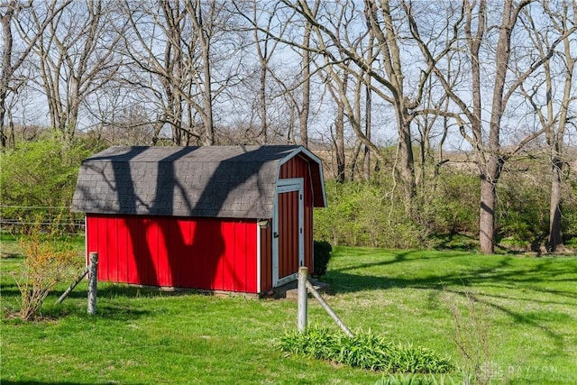 view of shed